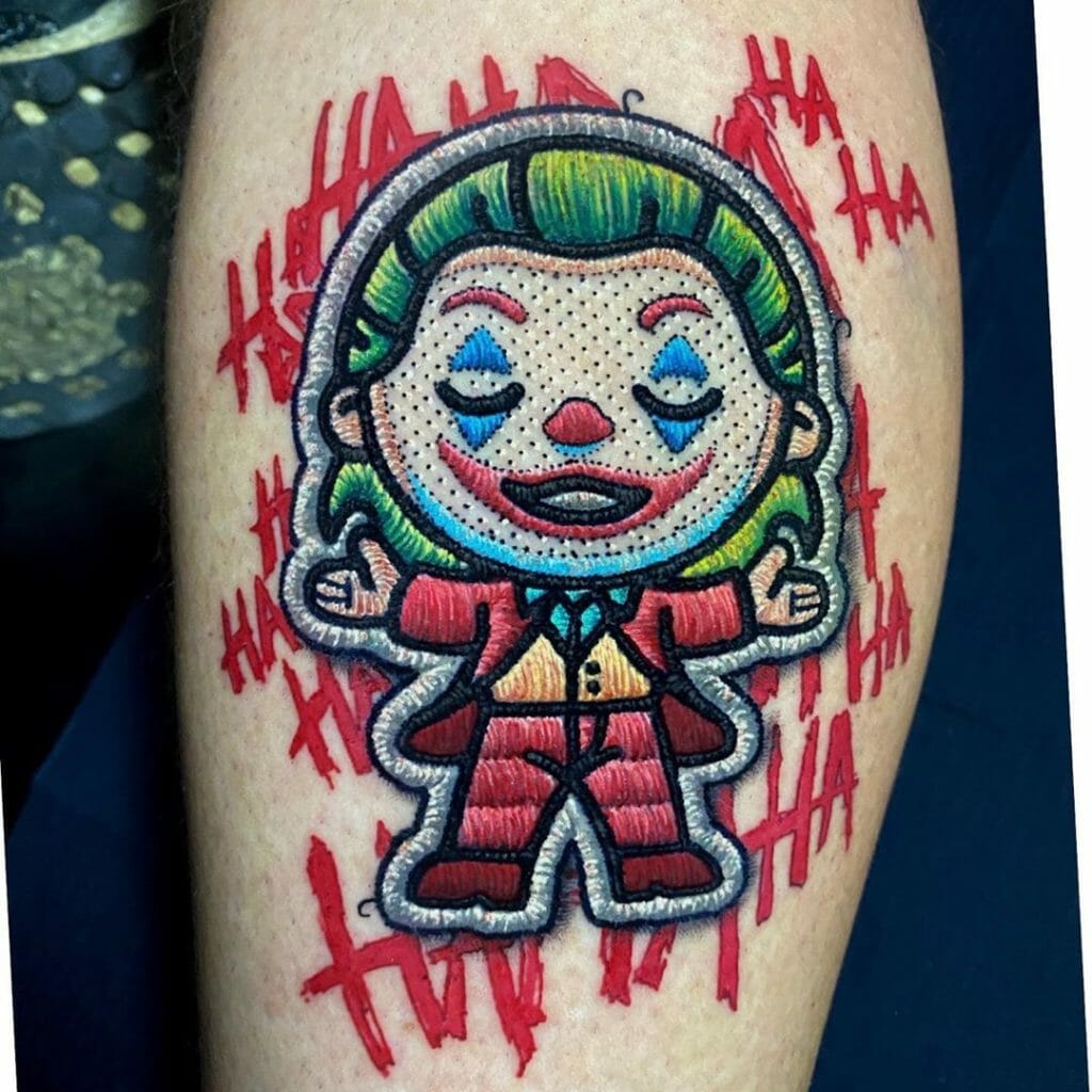 Joker Inspired Stitched Tattoo Outsons