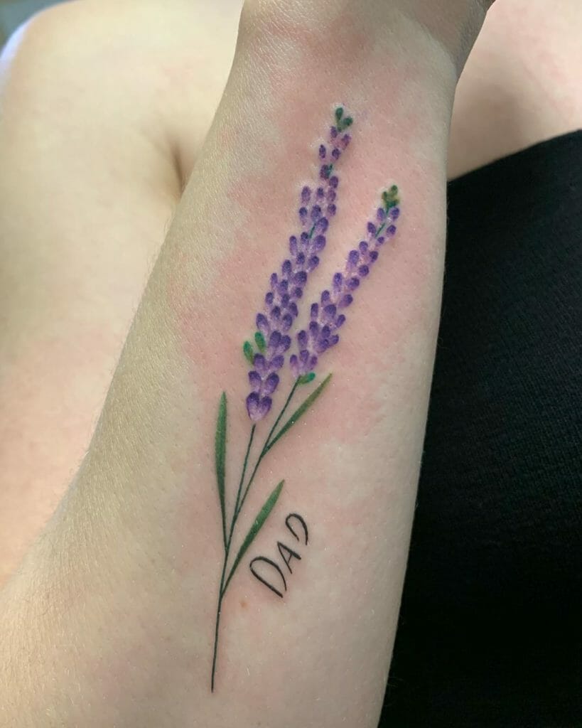 Lavender Tattoo Wrist Dad Design Outsons