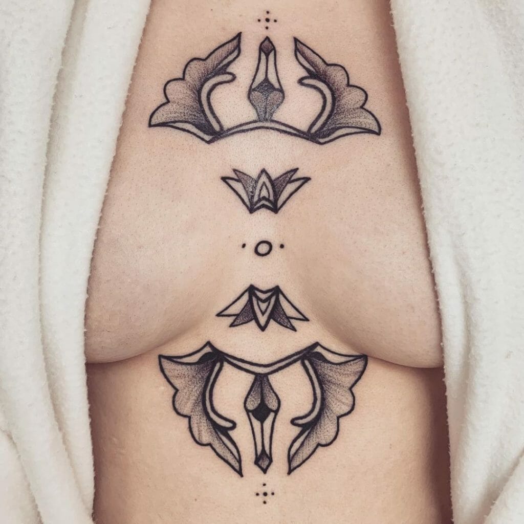 Sternum tattoos for females