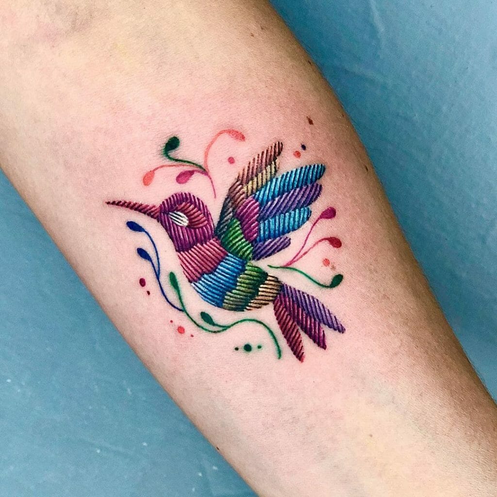 Small Bird Embroidery Tattoo Outsons