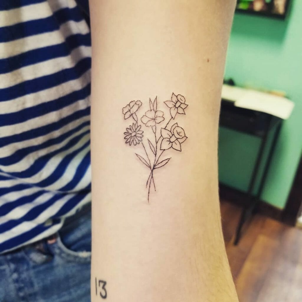 Small Daffodil Tattoo 