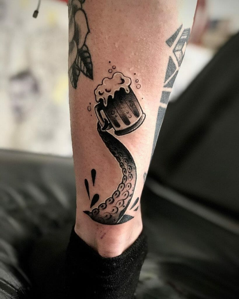 Tentacle With Beer Tattoo 1 Outsons