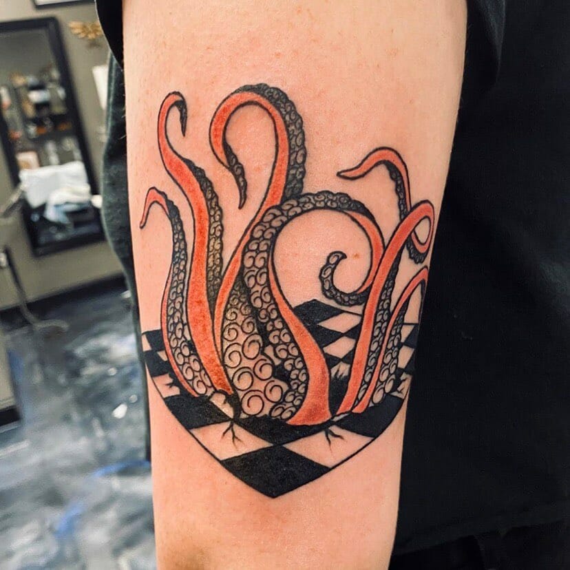 Tentacles Chess Board Tattoo 1 Outsons