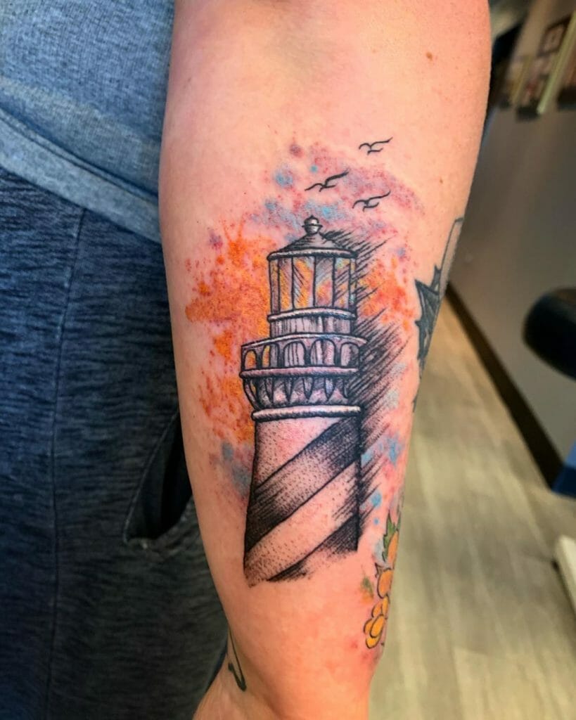 Traditional Lighthouse Tattoo Outsons