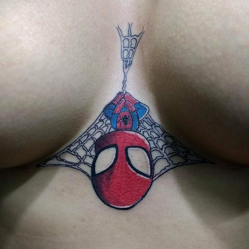 Underboob Spiderman Tattoo Design Ideas Outsons