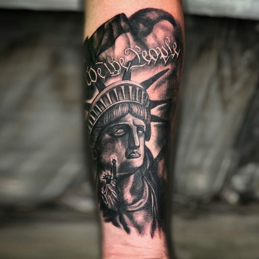 We The People Tattoo with Statue of Liberty 1 Outsons