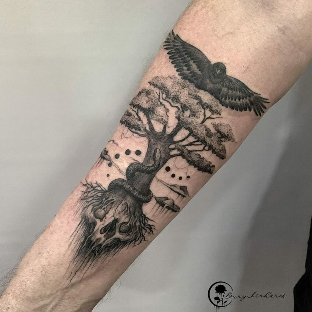 Yggdrasil Tattoo Over Forearm Outsons