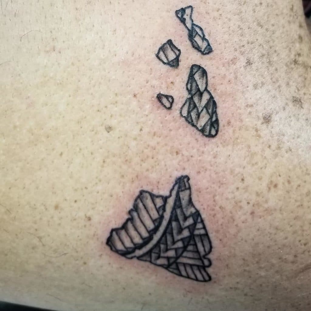 hawaiian islands tattoo