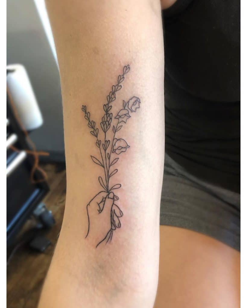 Lily of the valley tattoo small