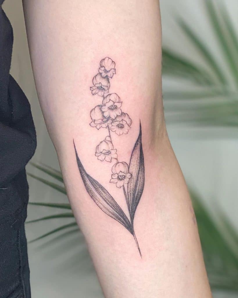 lily of the valley tattoo.