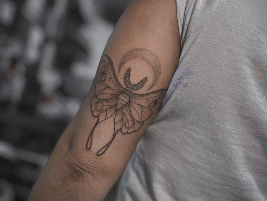 Luna Moth Tattoo