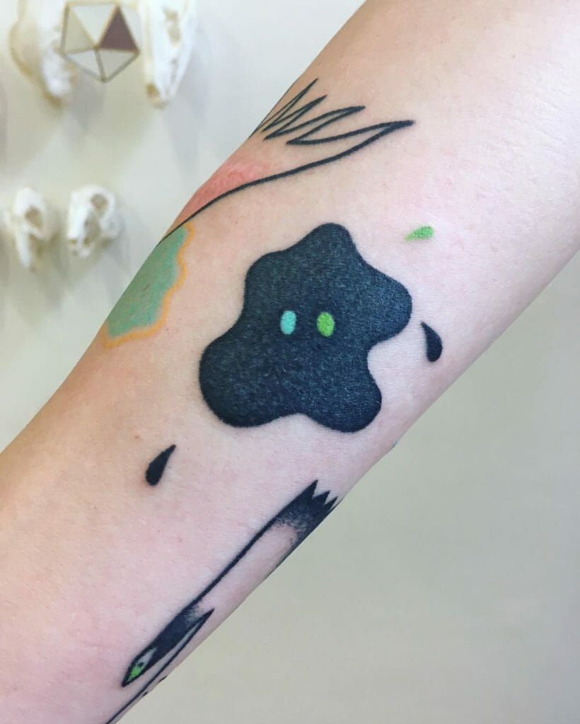 All-Black Ink Ghost Tattoo