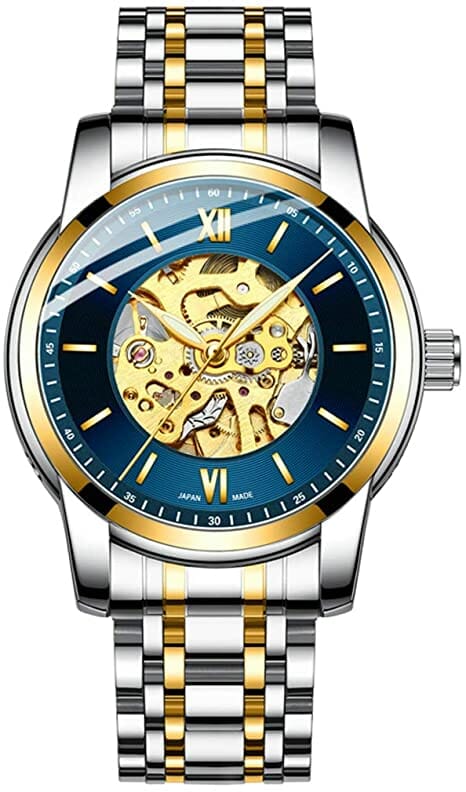 Automatic Mens Watches Analog Waterproof Skeleton Mechanical Wrist Watch for Men