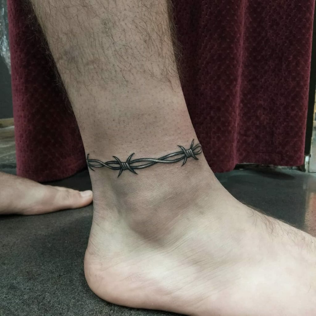 Barbed Wire Anklet Bracelet Tattoo
