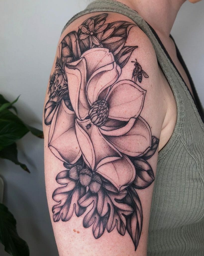 Beautiful Magnolia Tattoo