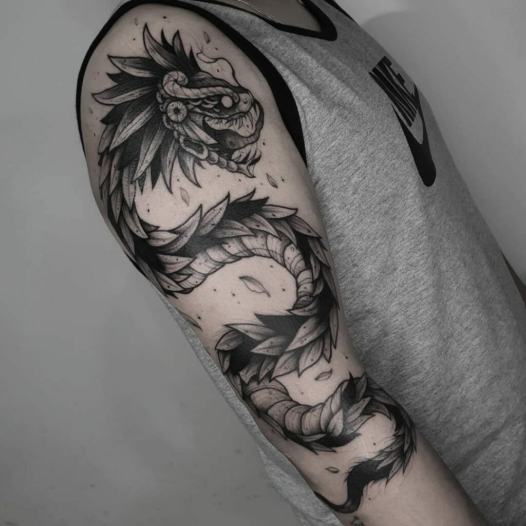 Big Arm Aztec Tattoo Design Outsons