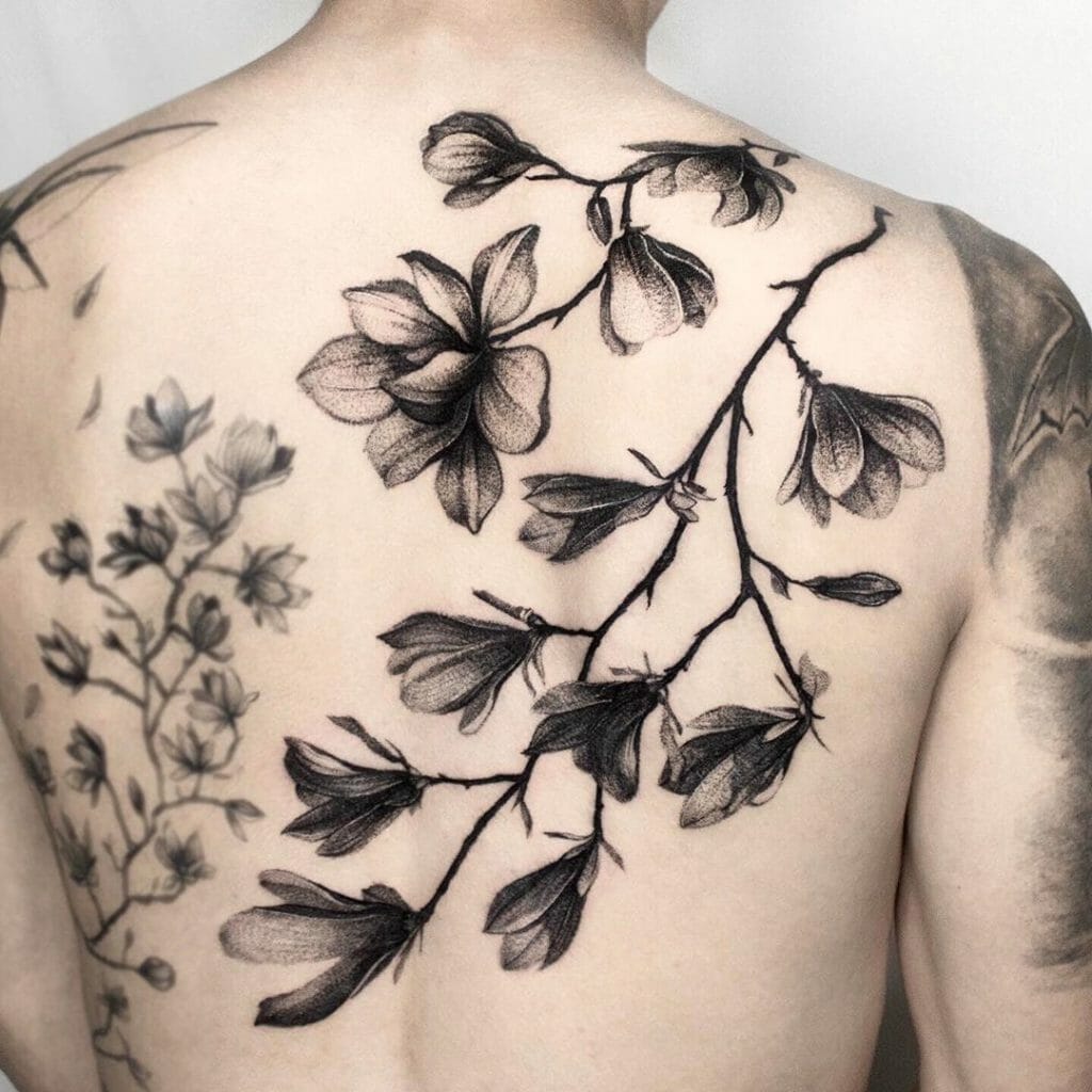 Black Magnolia Tattoo