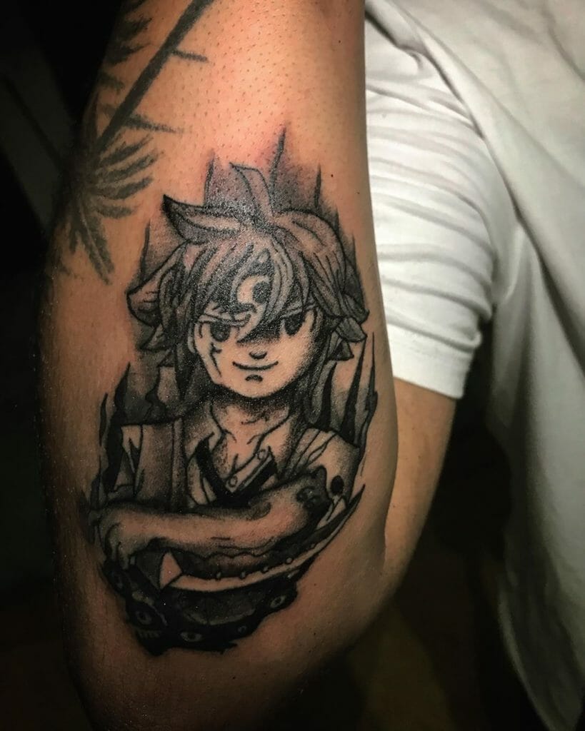 Black Seven Deadly Sins Real Anime Tattoo