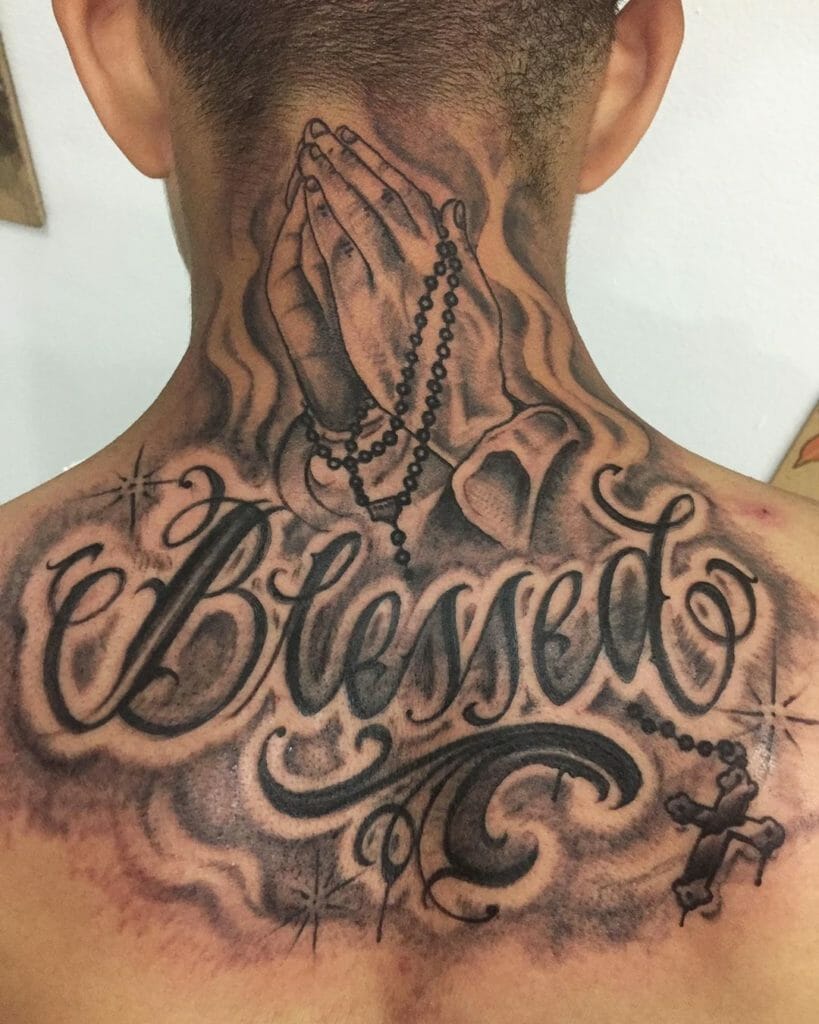 Blessed By God Tattoo Big Designs