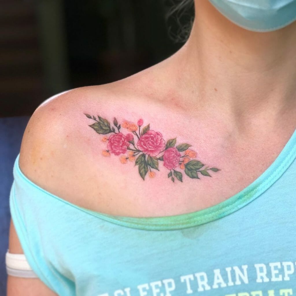 Colorful Carnation Tattoo
