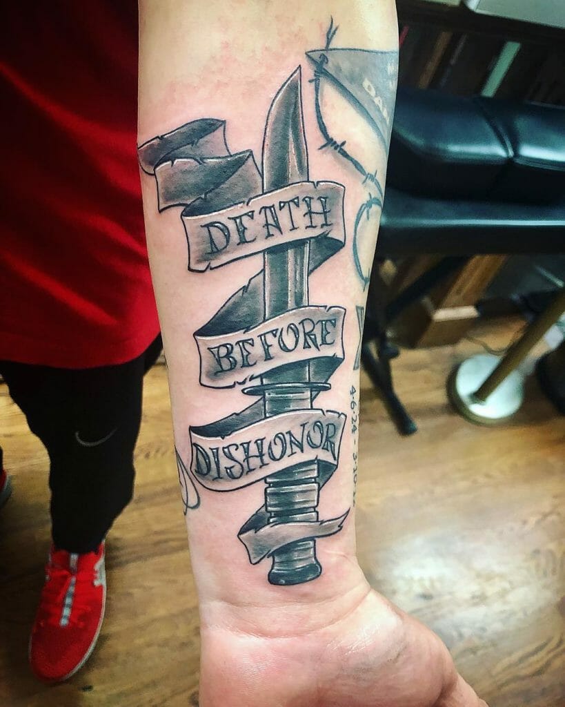 Death Before Dishonor Symbol Tattoo