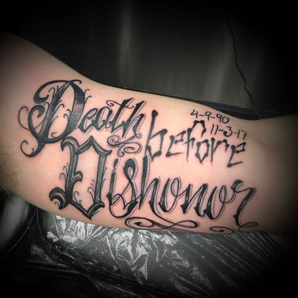 death before dishonor grim reaper tattoo