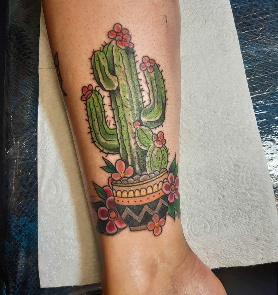 Drawn Cactus Tattoo
