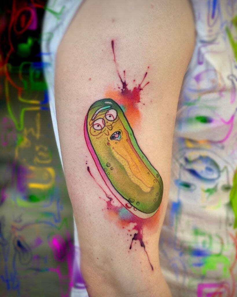 Funny Pickle Character Morty Tattoos Ideas Outsons