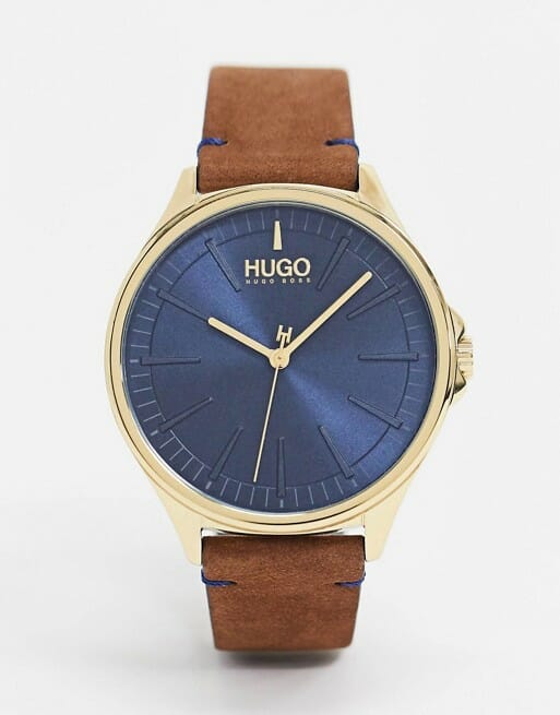 HUGO Brown Leather Watch