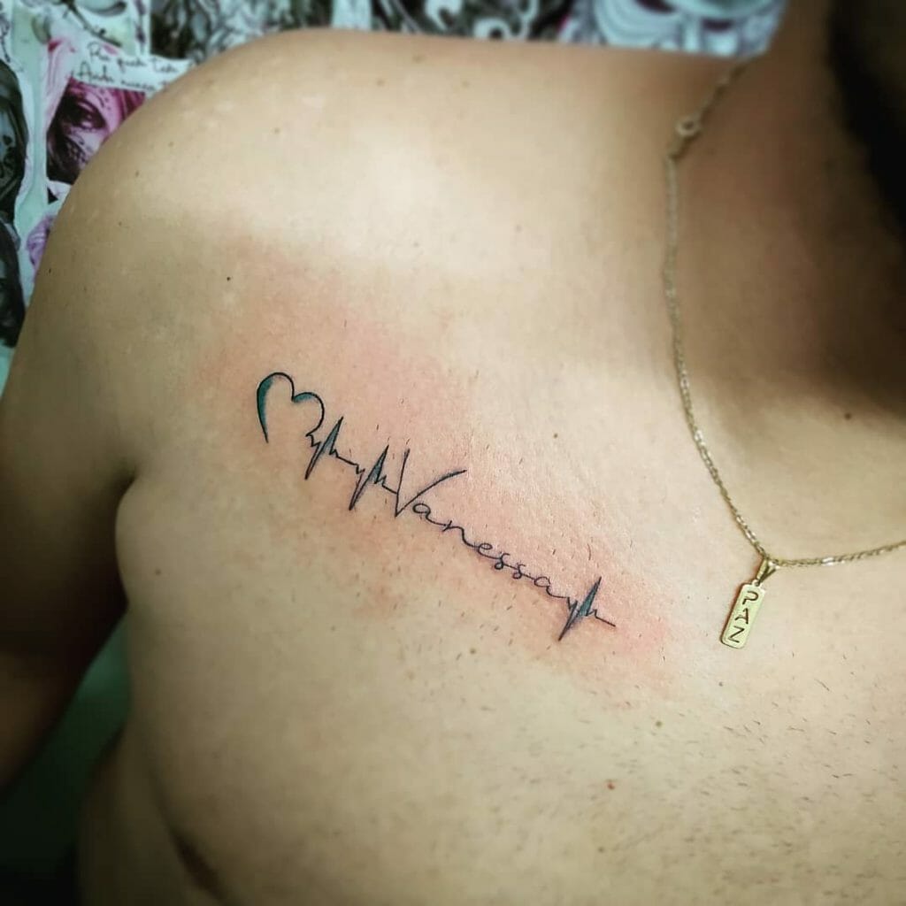 Heartbeat With A Name Tattoo