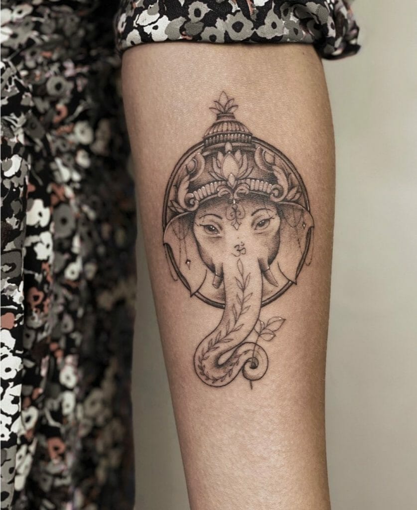 Hindu Elephant God Tattoo