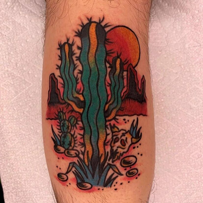 Illustrative Desert Tattoo Cactus