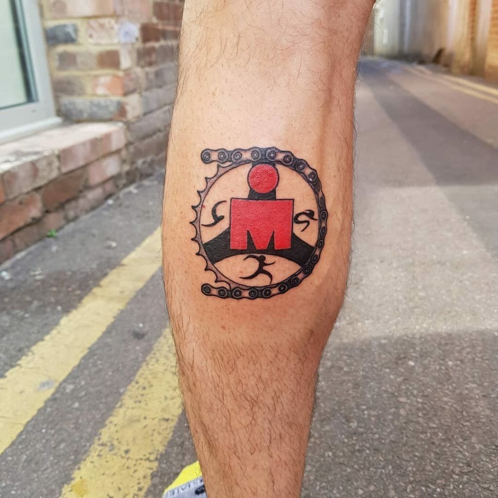 Ironman Calf Tattoo Design