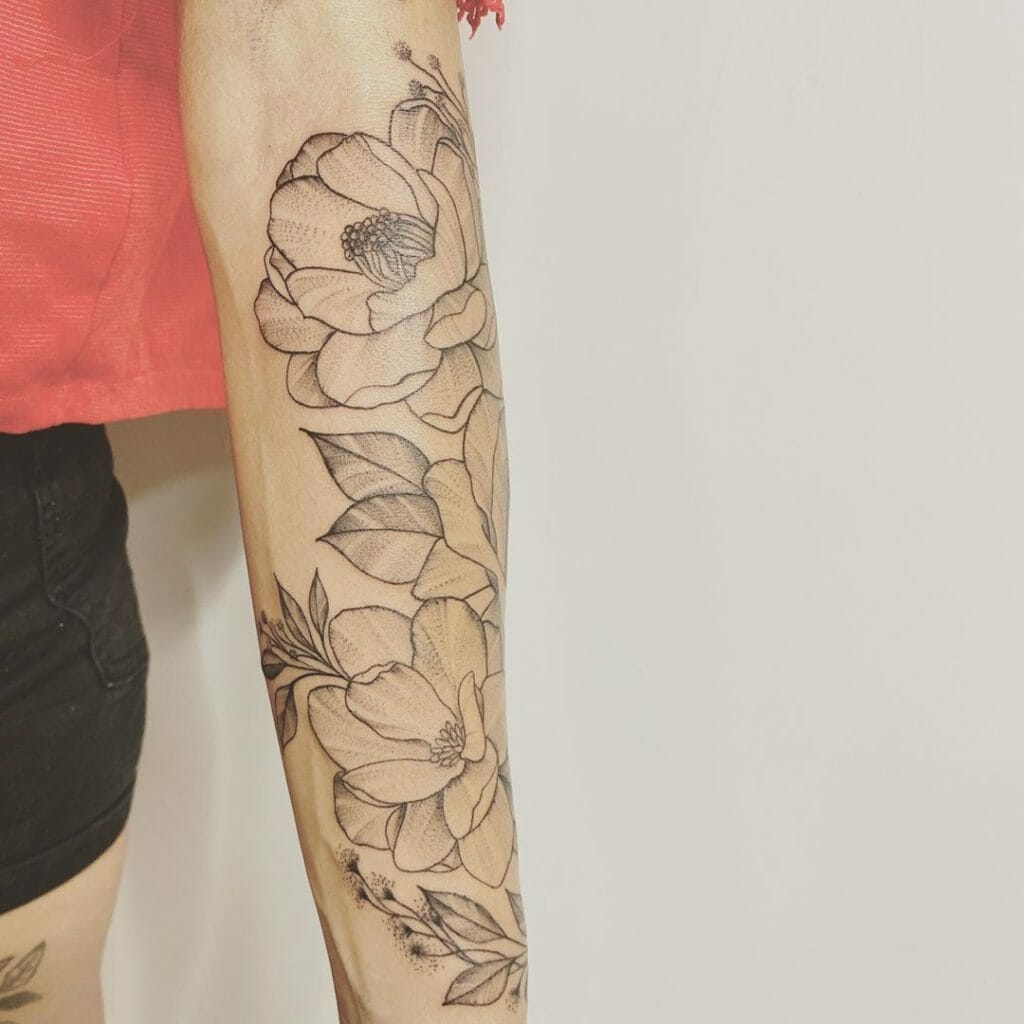 Magnolia Flowers Tattoo