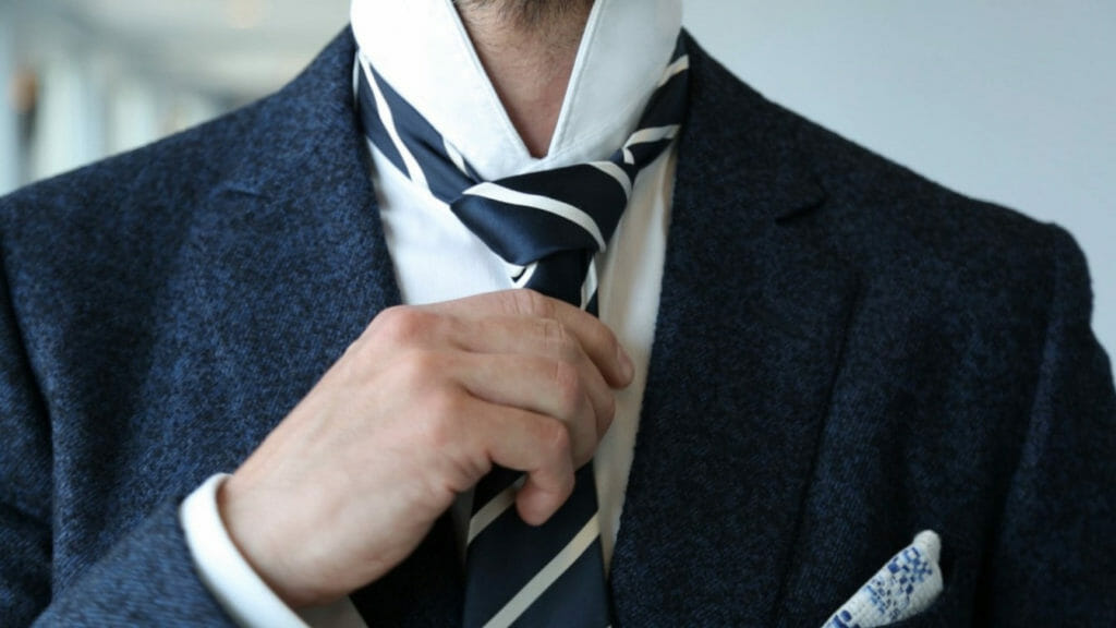 Men blue tie