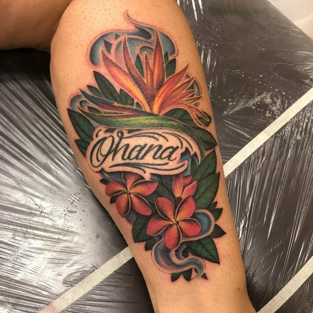 Ohana Flower Tattoo