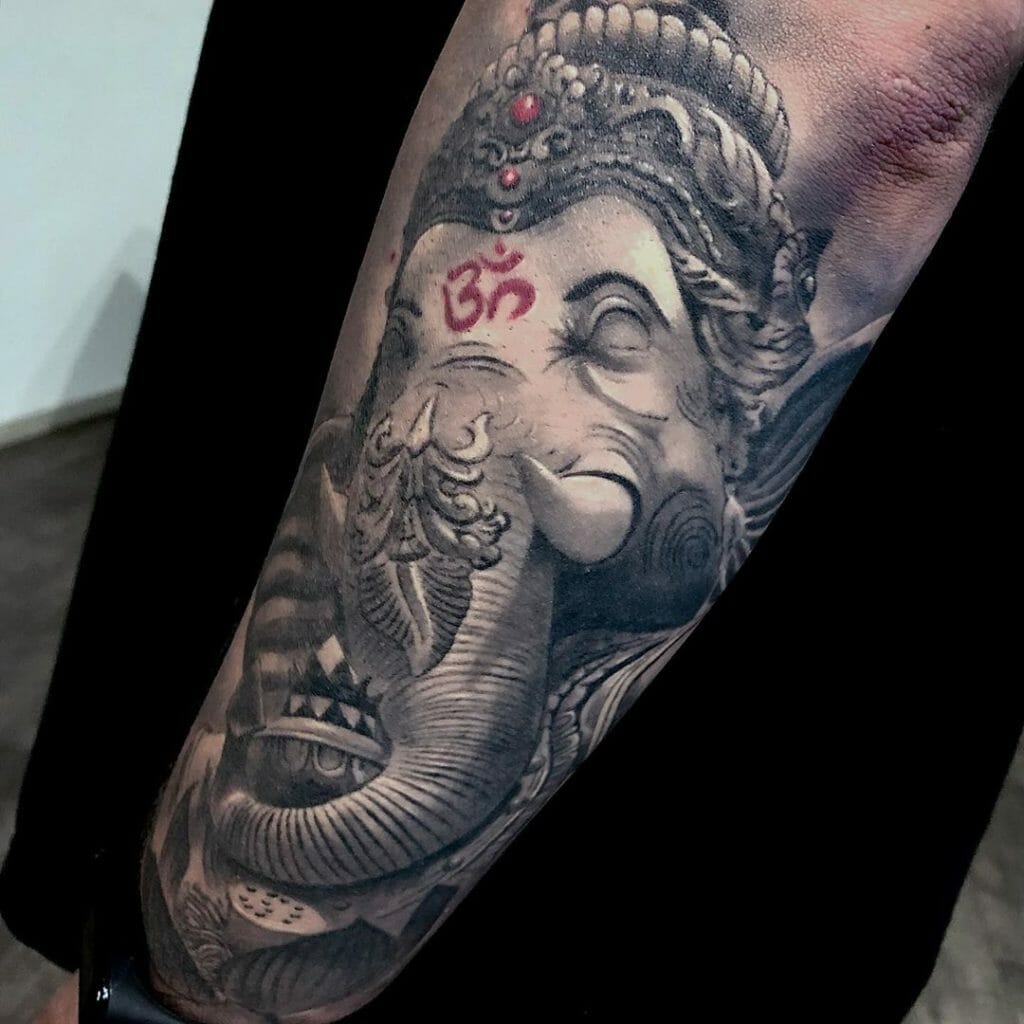 Om Elephant Tattoo