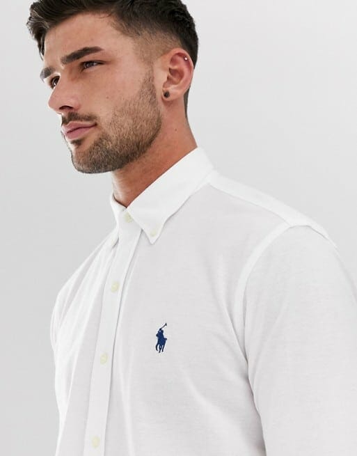 Polo Ralph Lauren pique shirt slim fit button down