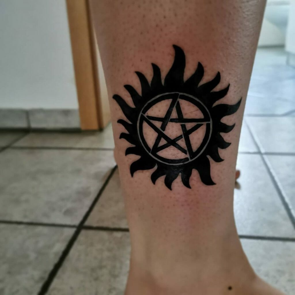Real Anti Possession Symbol Tattoo