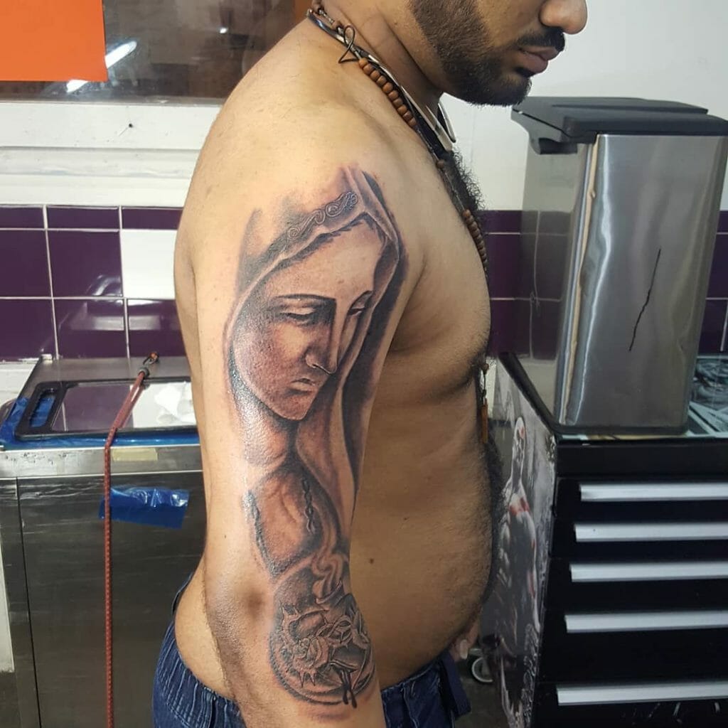 Religious Virgin Mary Tattoo
