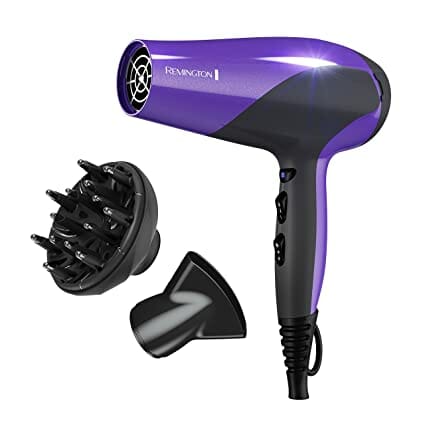 Remington D3190 Ionic Conditioning Hair Dryer For Frizz Free Styling With Diffuser