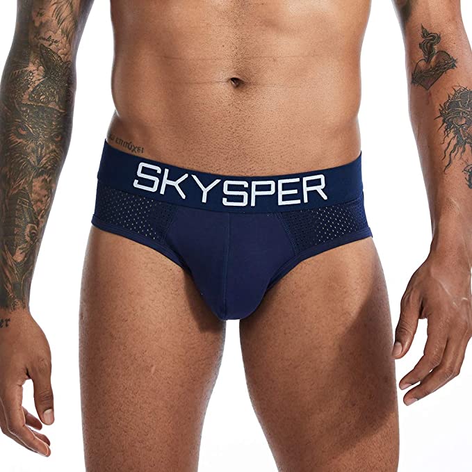 SKYSPER Men's Athletic Strap Supporter Underwear Gym Brief