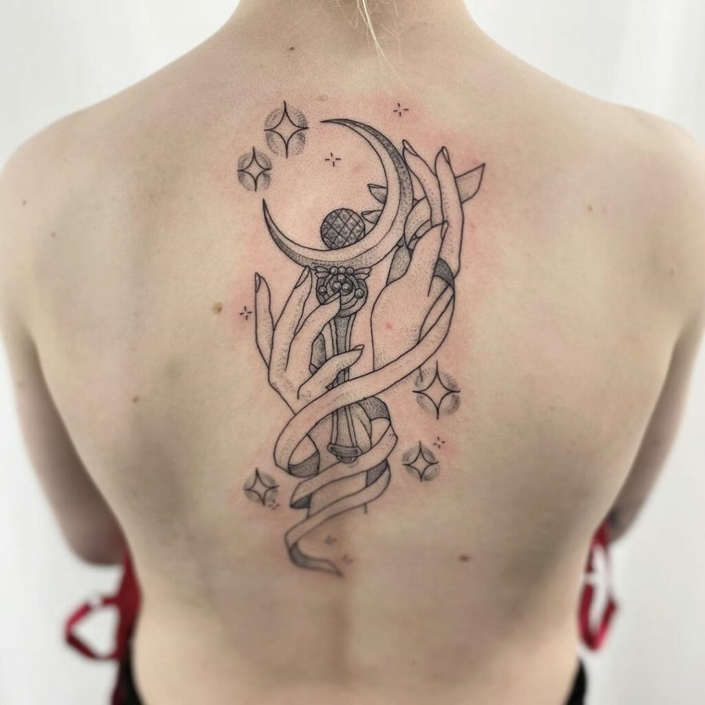Sailor Moon Moon Stick Tattoo