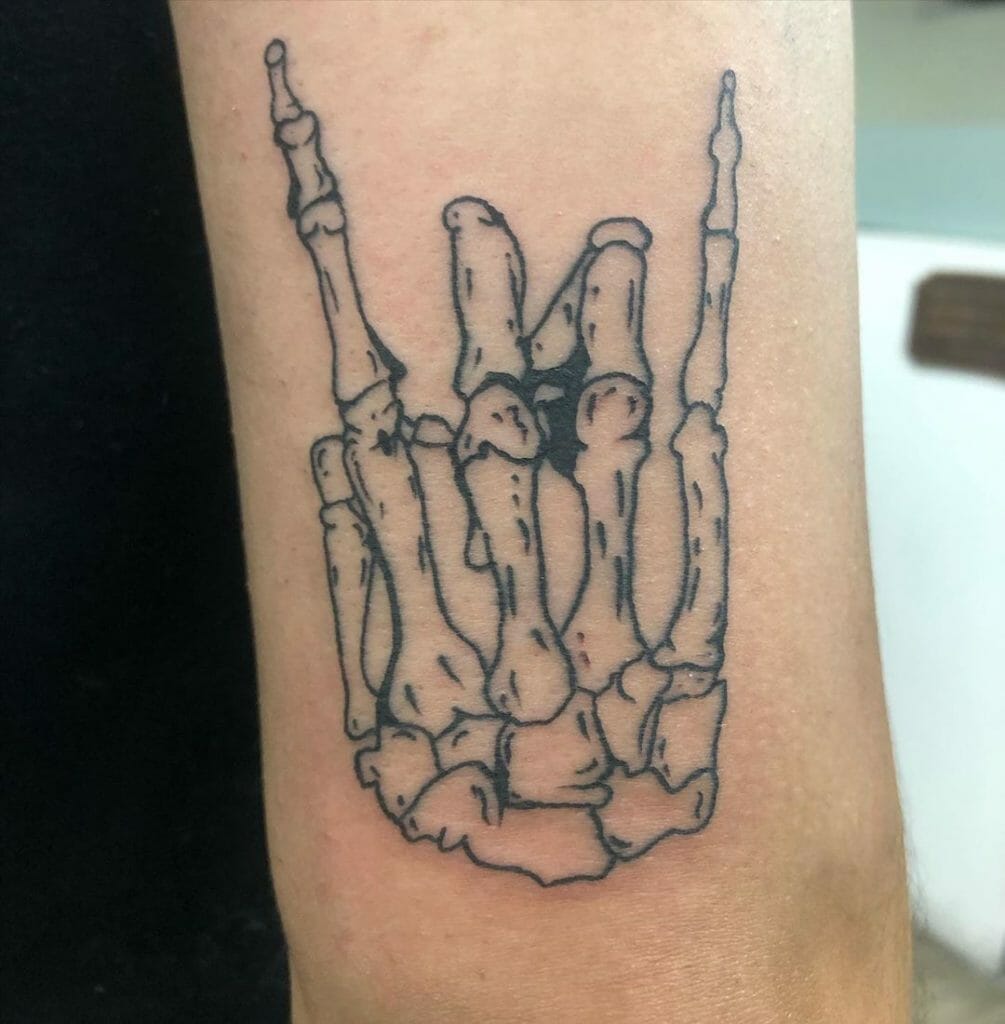 Skull Tattoo On Hand Design