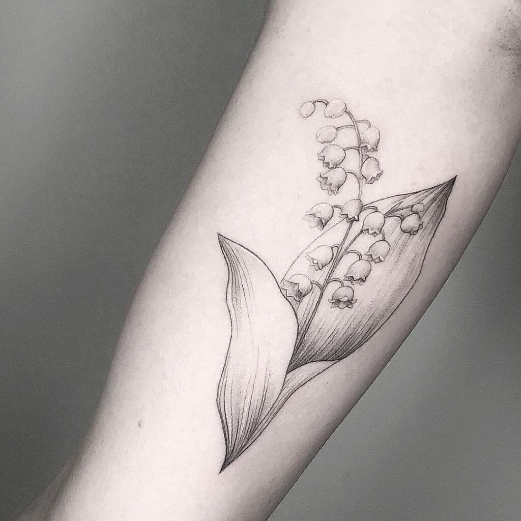 Small And Detailed Lily Of The Valley Tattoo