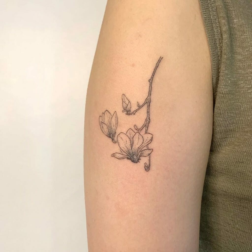 Small Magnolia Flower Tattoo