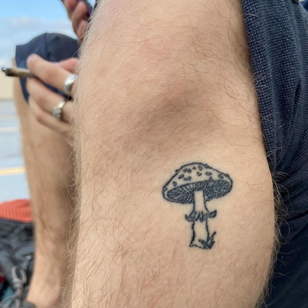 Small Simple Mushroom Tattoo