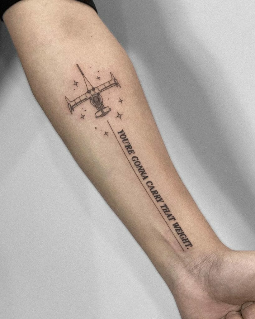 Swordfish and Ending Quote Tattoo