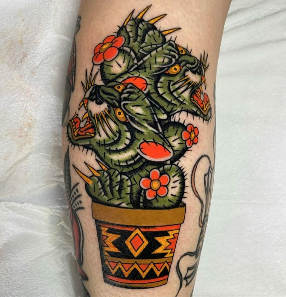 Tiger Cactus Tattoo