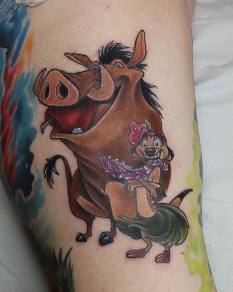 Timon and Pumbaa Tattoo